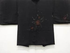 漆　花束模様織り出し　絵羽織